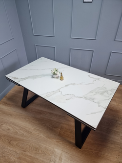 Стол KENNER ML1400 черный/керамика мрамор черный