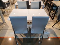 Стол KENNER 1100s белый/стекло белое глянец