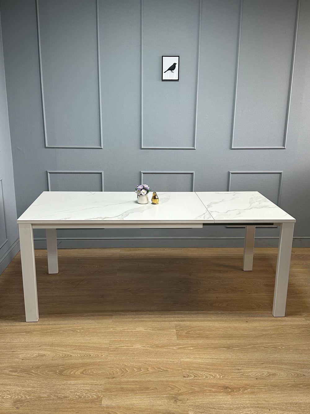 Стол KENNER BL1300 белый/керамика мрамор белый