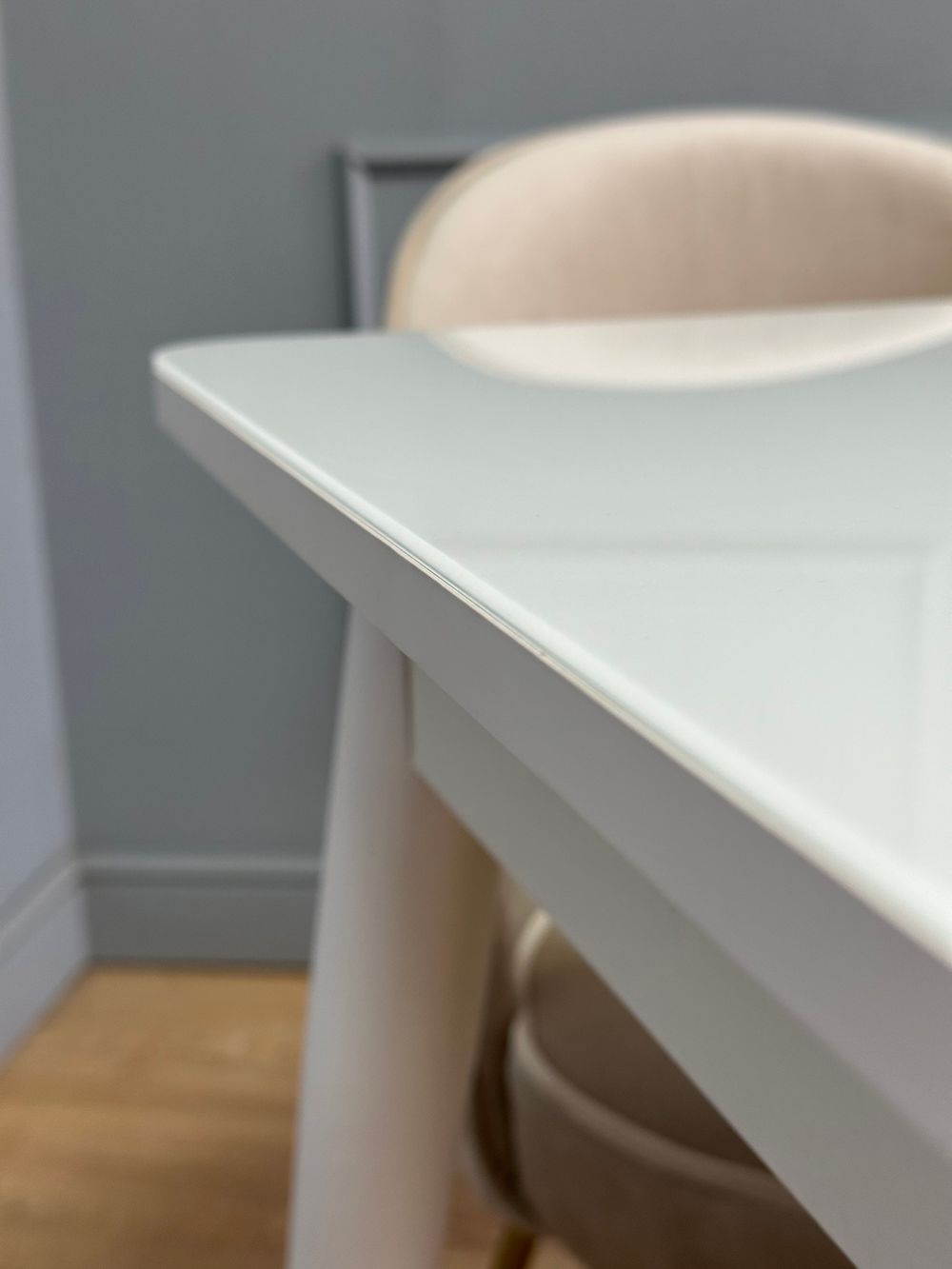 Стол KENNER 1100K белый/стекло белое глянец