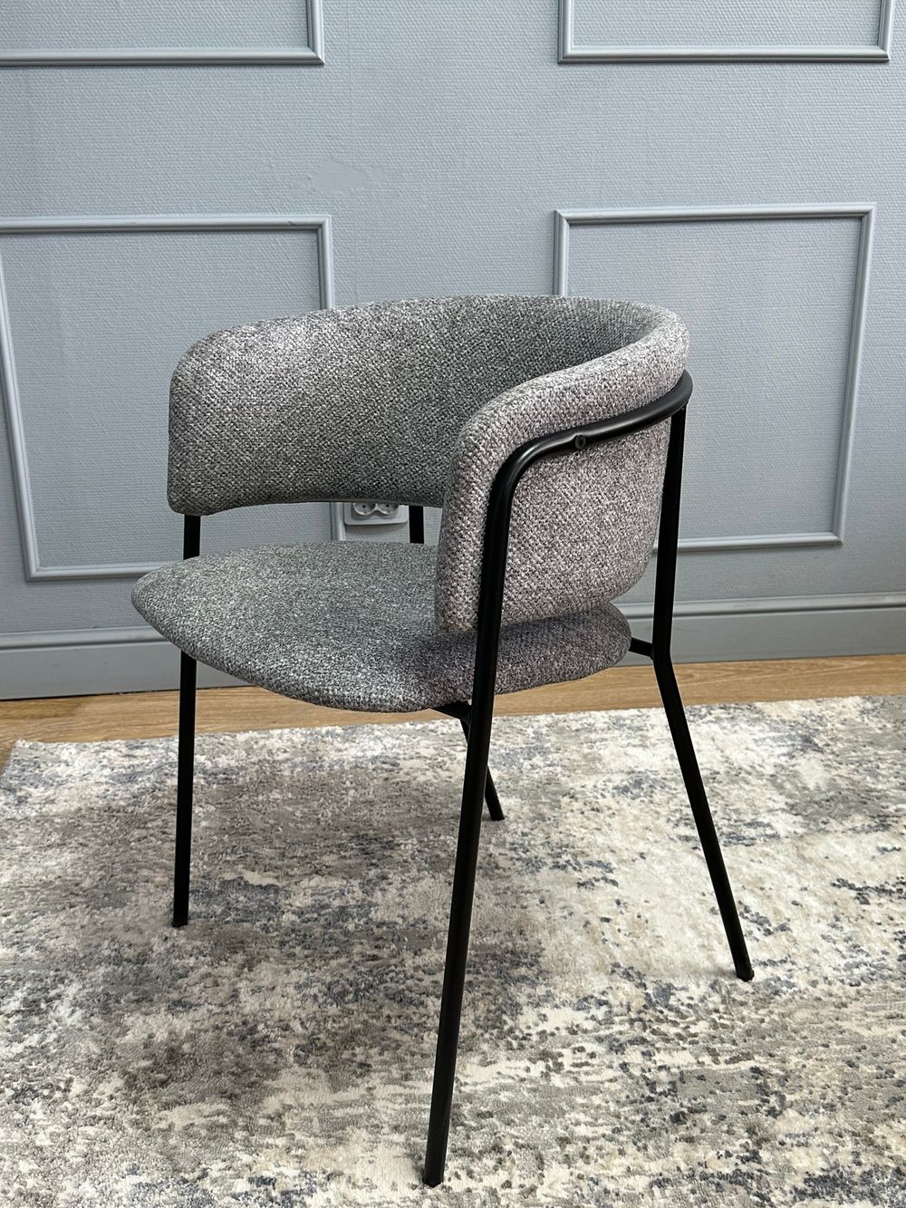 Комплект стульев 2шт KENNER 303SD черный/микробукле серый