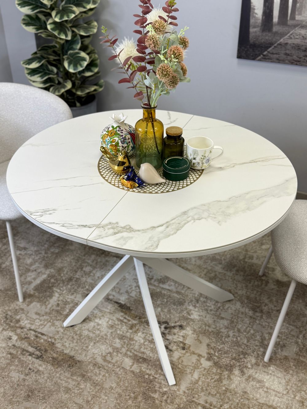 Стол Kenner R1000, белый/керамика TOP ALPINE WHITE арт.170118