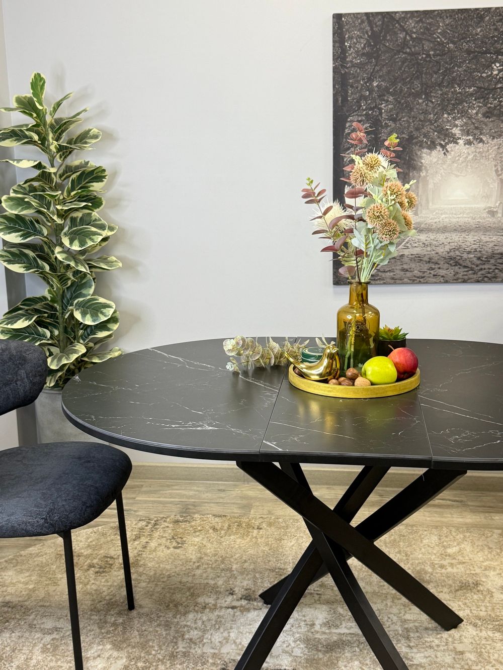 Стол KENNER R1000s черный/керамика черная