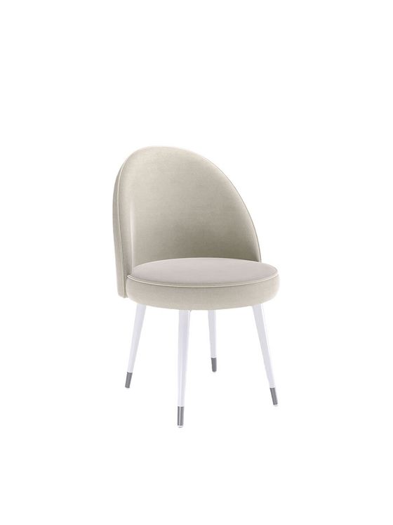 Стул Kenner 176KK белый/бежевый велюр