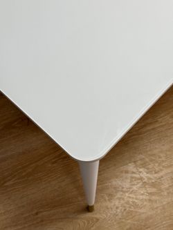 Стол KENNER K1100 белый/стекло белое