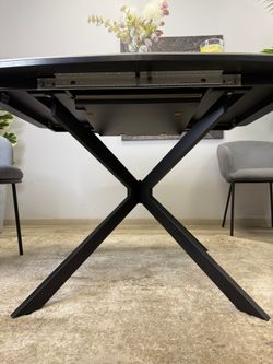 Стол Kenner BR1200, черный/керамика ITALIAN MIDDLE GRAY