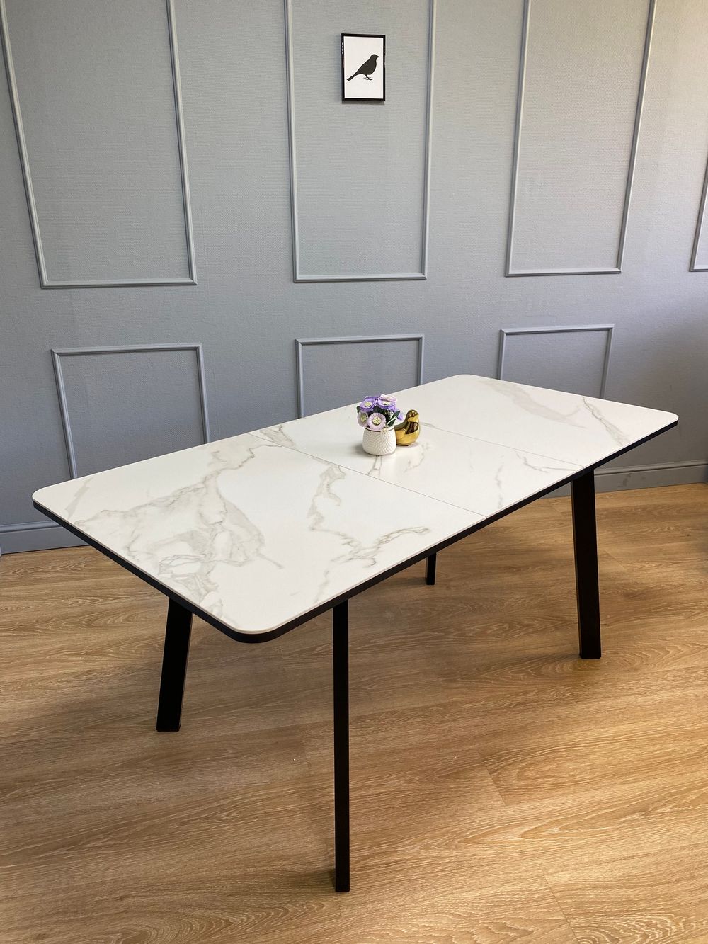 Стол KENNER AK1200 черный/GLORIA WHITE