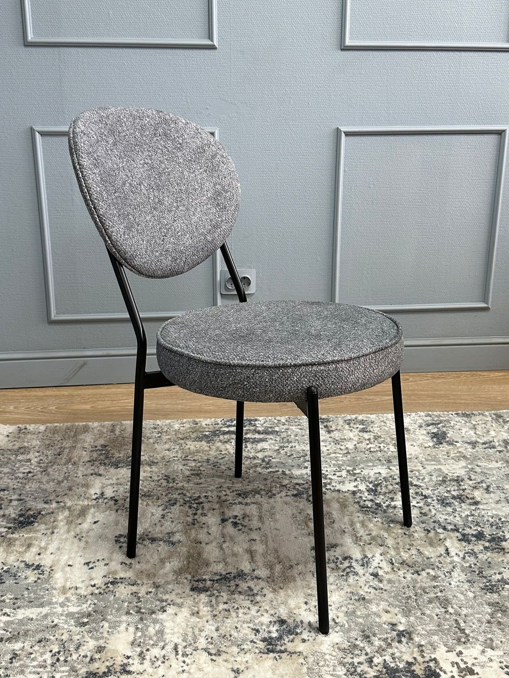 Комплект стульев 2шт KENNER 301SD черный/серый микробукле