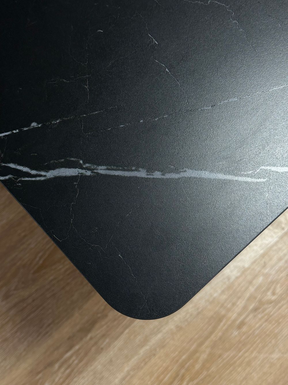 Стол KENNER DK1200 черный/керамика мрамор черный