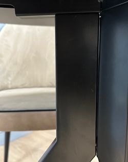 Стол KENNER RR900 черный/керамика мрамор серый глянец