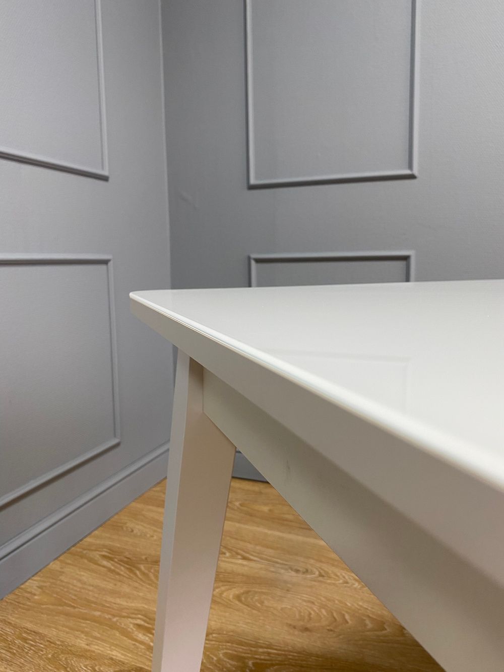 Стол KENNER 1100 М белый/стекло белое глянец