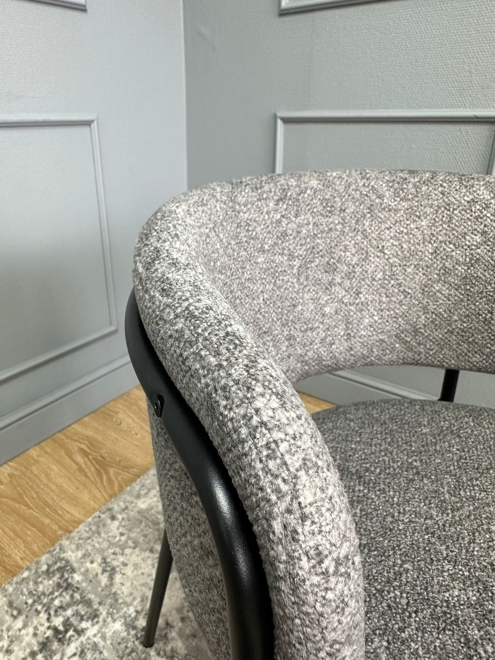 Комплект стульев 2шт KENNER 303SD черный/микробукле серый