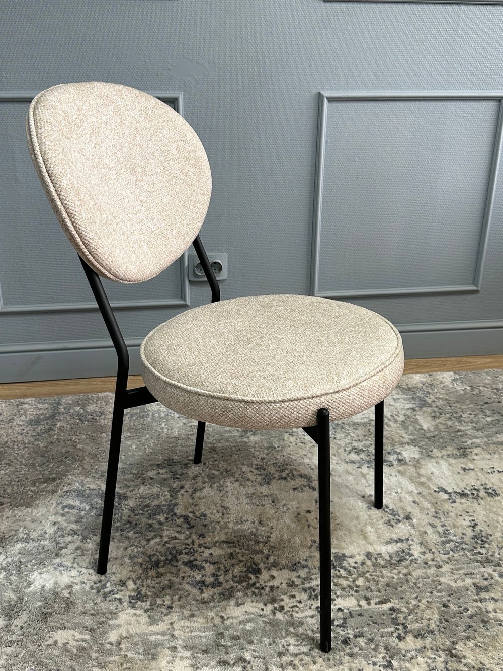 Комплект стульев 2шт KENNER 301SD черный/бежевый микробукле