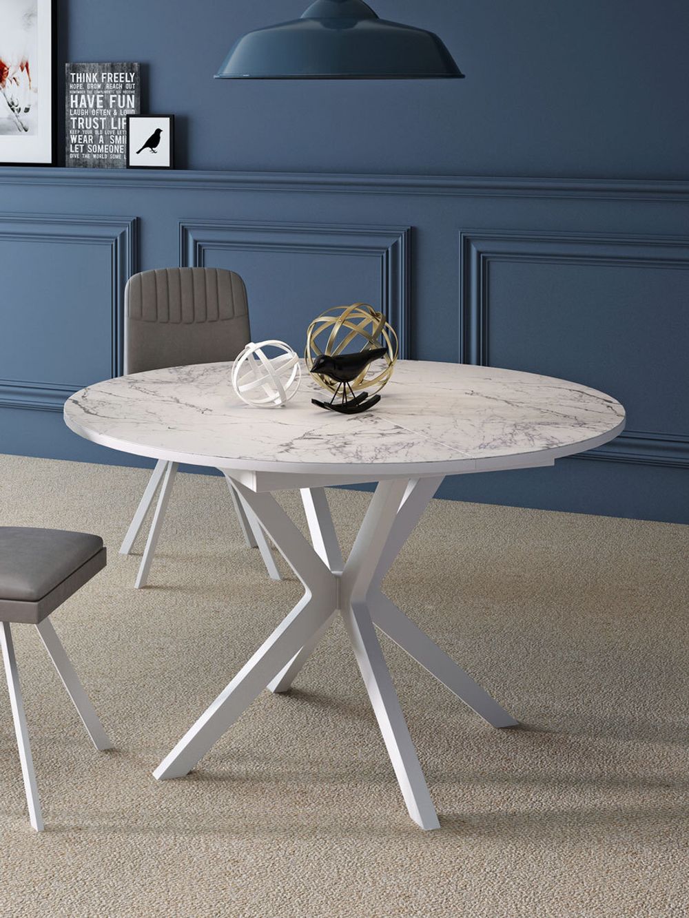 Стол KENNER B1100 венге/стекло крем сатин