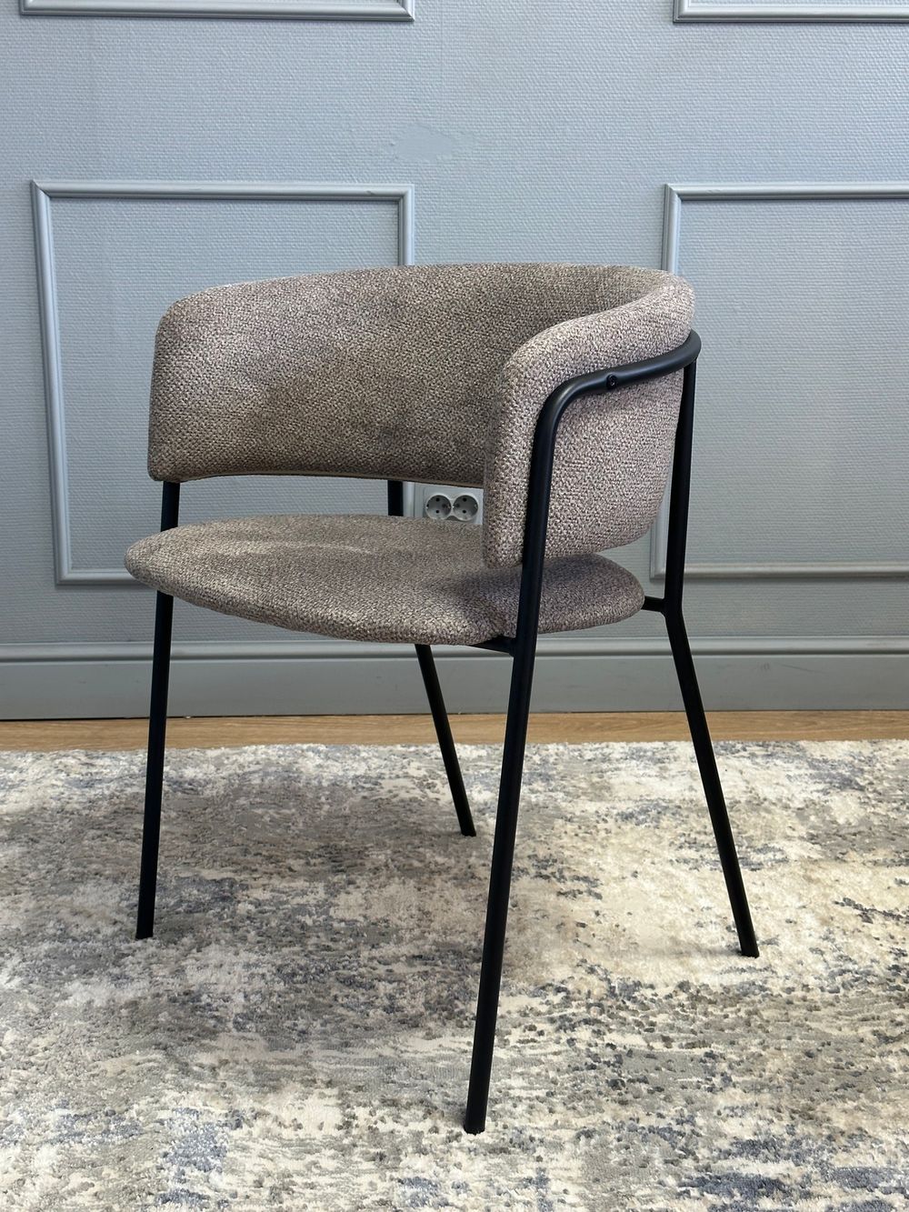 Комплект стульев 2шт KENNER 303SD черный/микробукле капучино