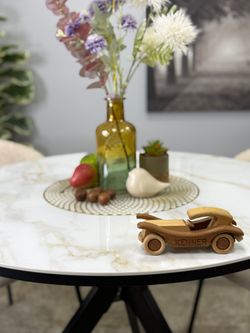 Стол KENNER RR900 черный/керамика мрамор белый глянец