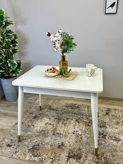 Стол KENNER 900K белый/стекло белое глянец