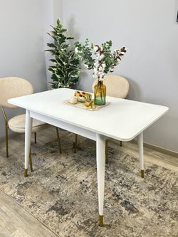 Стол KENNER 900K белый/стекло белое сатин