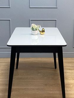 Стол KENNER 1100 М венге/стекло белое глянец