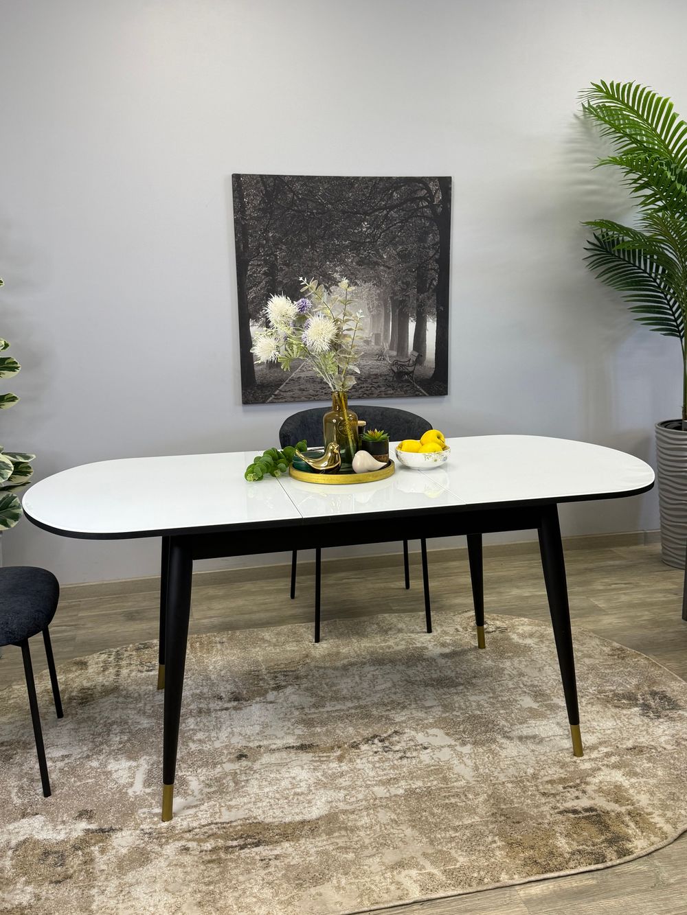 Стол KENNER 1300K венге/стекло белое глянец