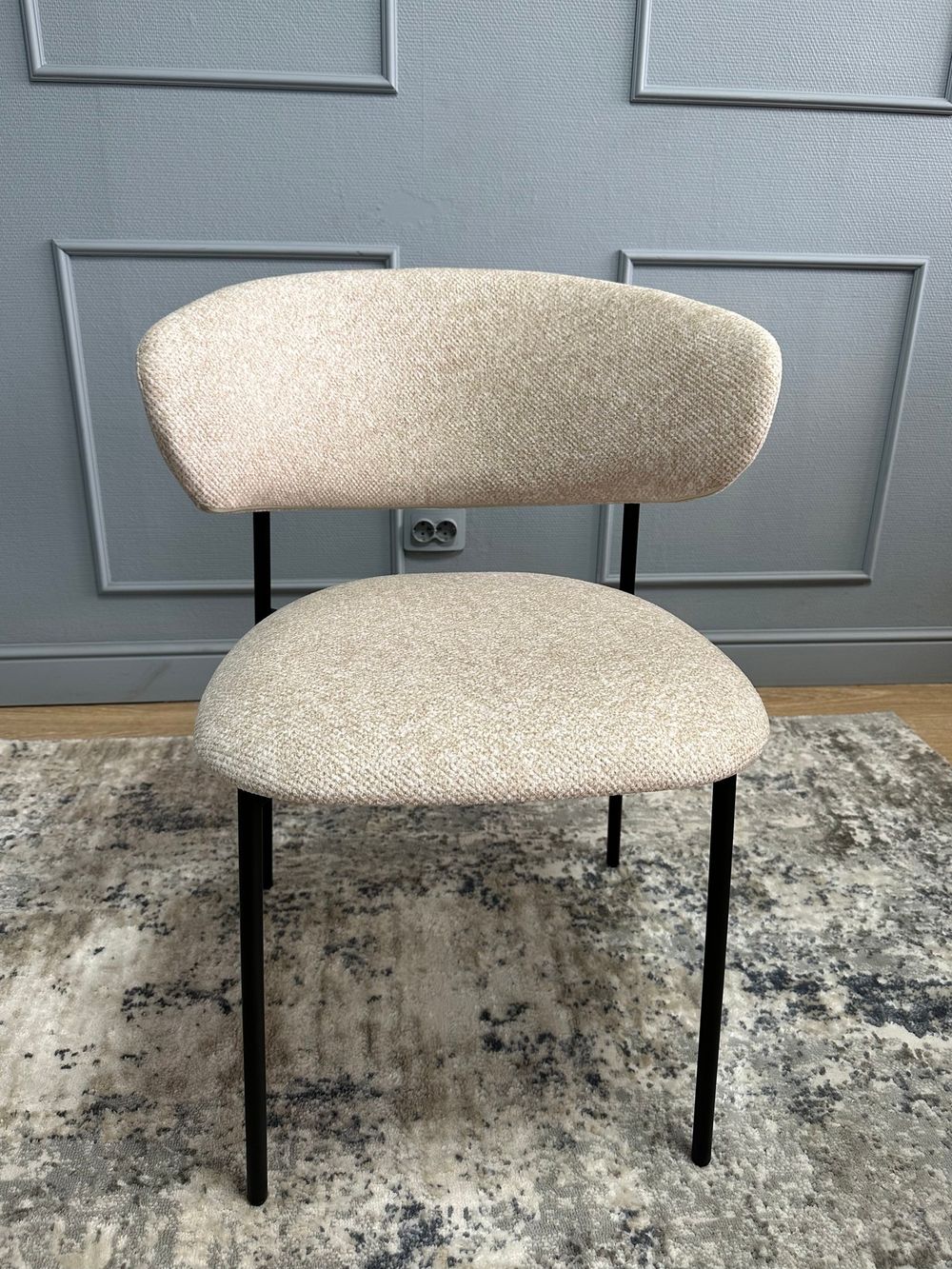 Комплект стульев 2шт KENNER 309SD черный/микробукле бежевый