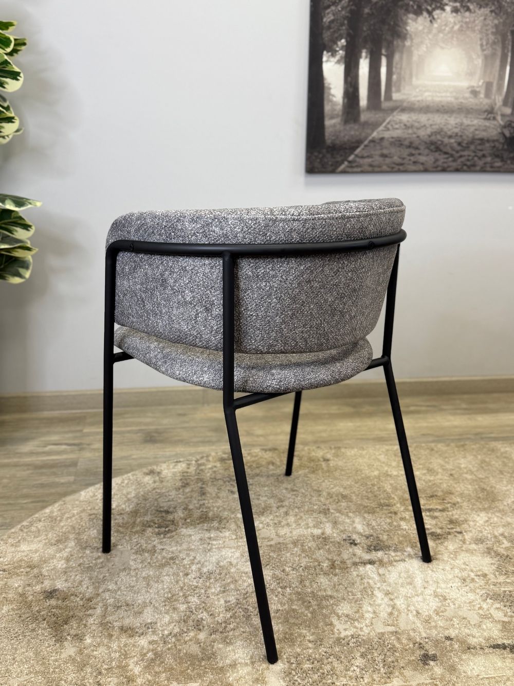 Стул KENNER 303SD черный/микробукле серый