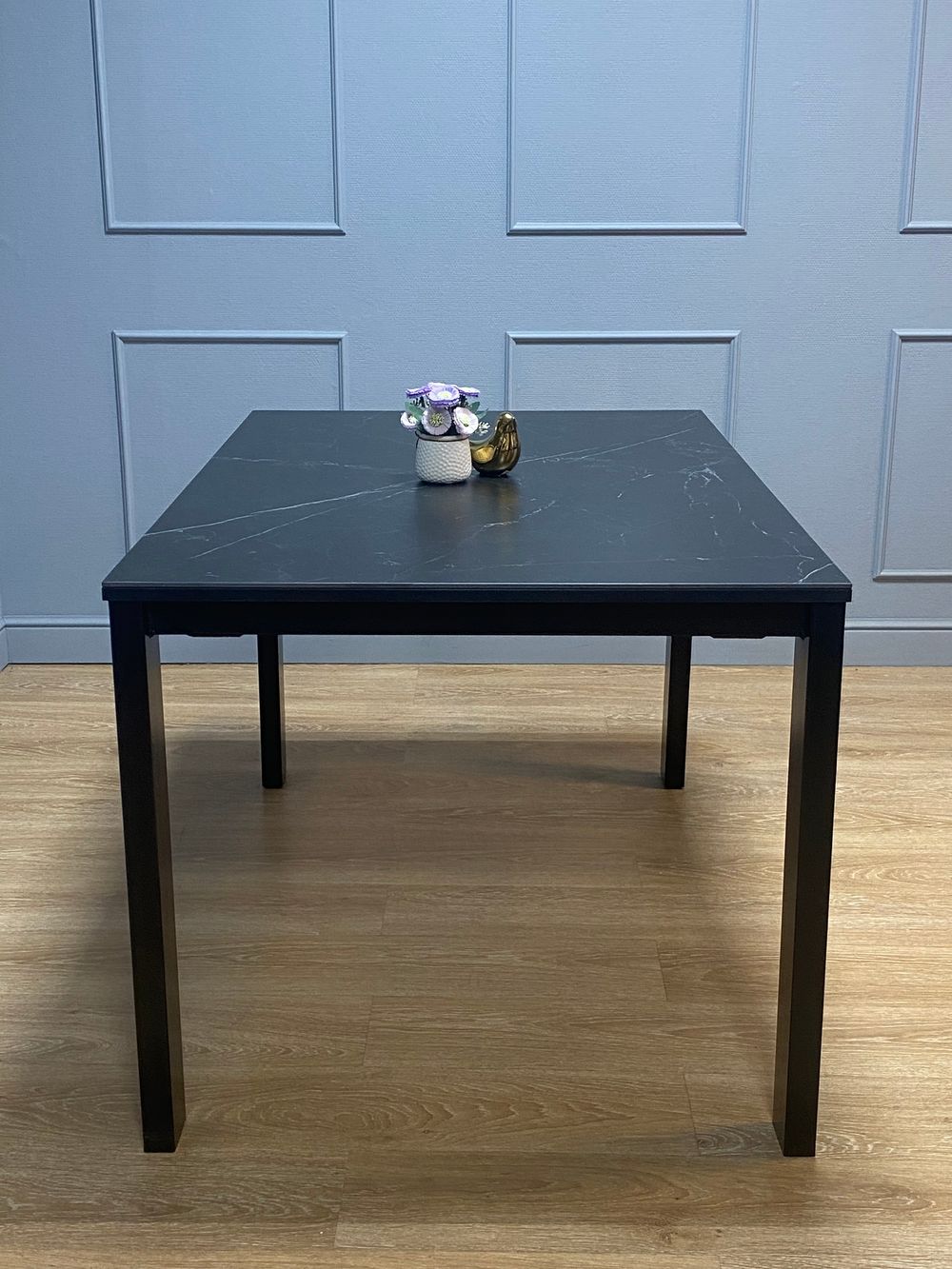 Стол KENNER BL1300 черный/керамика мрамор черный