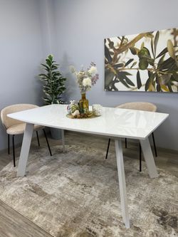 Стол KENNER SL1600 белый/стекло белое глянец