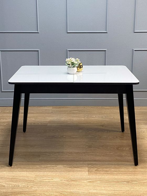 Стол KENNER 1100 М венге/стекло белое глянец