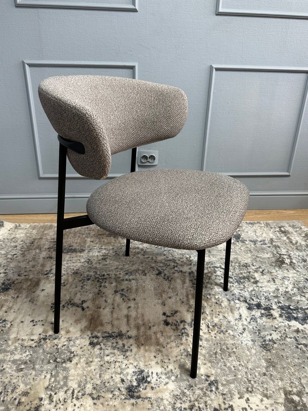 Комплект стульев 2шт KENNER 309SD черный/микробукле капучино