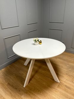 Стол KENNER RL1100 белый/стекло белое сатин