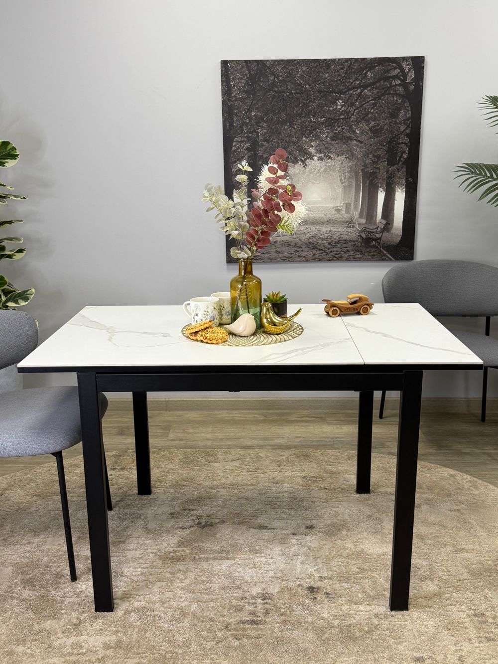 Стол KENNER LK900 черный/GLORIA WHITE