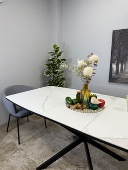 Стол Kenner BR1300, черный/керамика GLORIA WHITE