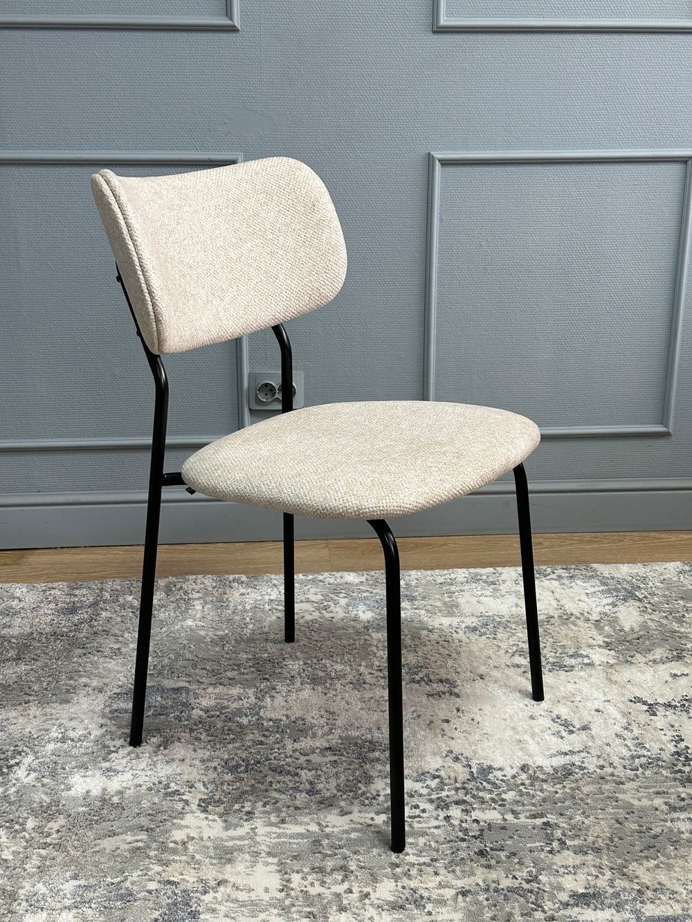 Комплект стульев 2шт KENNER 302SD черный/бежевый микробукле