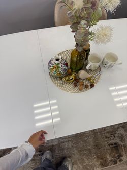 Стол KENNER SL1600 белый/стекло белое глянец