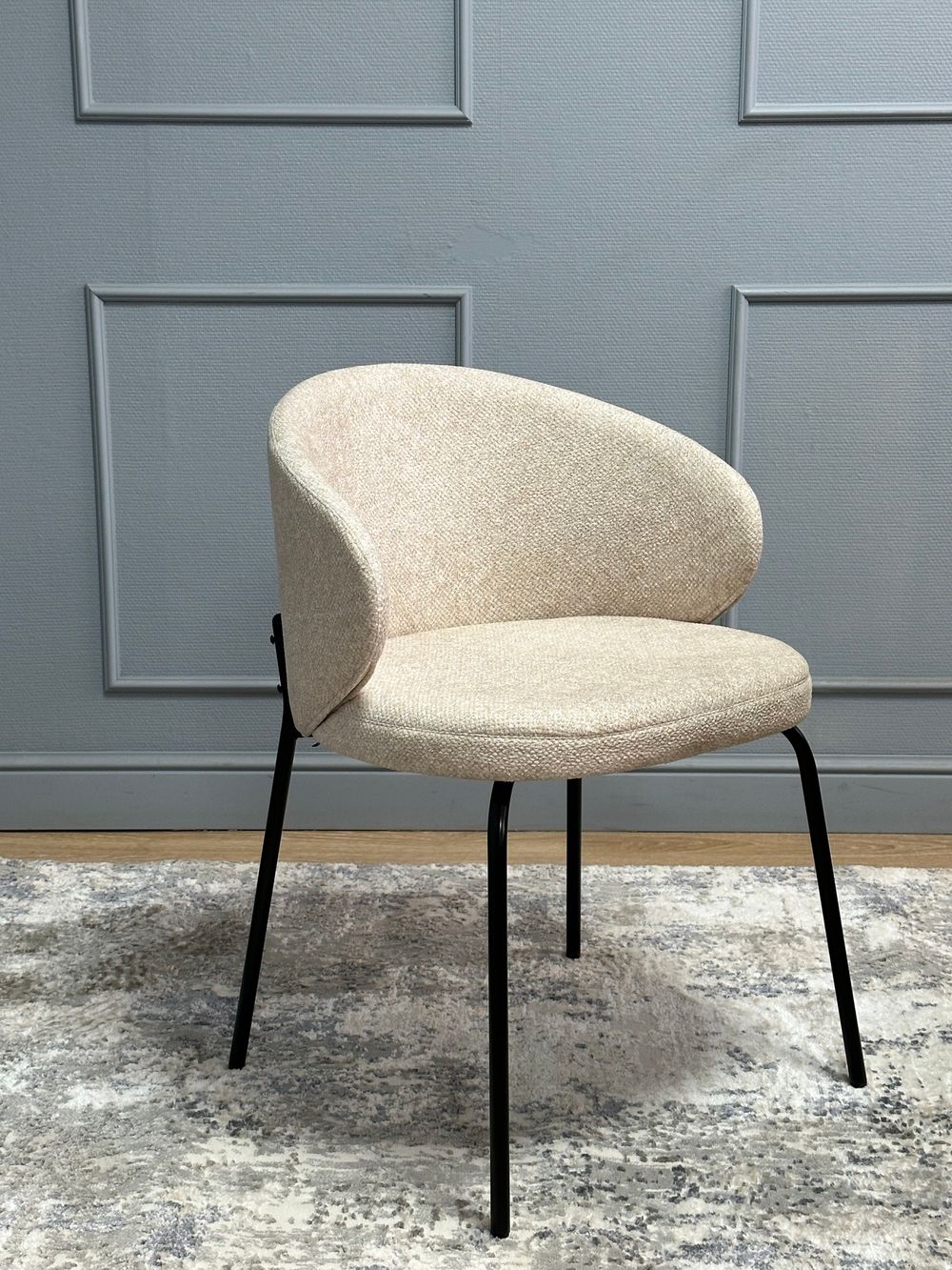 Комплект стульев 2шт KENNER 305SD черный/бежевый микробукле