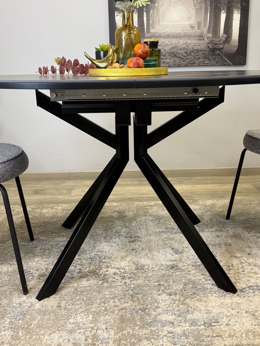 Стол KENNER DO1200 черный/керамика черная