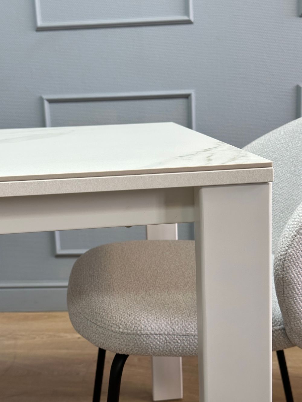 Стол KENNER BL1300 белый/керамика мрамор белый