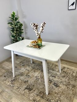 Стол KENNER 900 М белый/стекло белое глянец