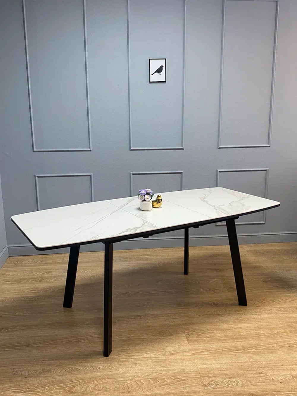 Стол KENNER AA1400 черный/керамика белая