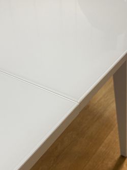 Стол KENNER 1300 М белый/стекло белое глянец