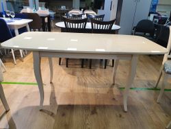 Стол KENNER 1200М  крем/стекло крем глянец