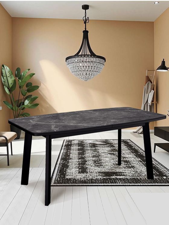 Стол KENNER AA1400 черный/керамика черная