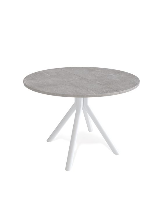 Стол KENNER AR1000 белый/мрамор светло-серый