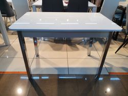 Стол KENNER 1100s белый/стекло белое глянец