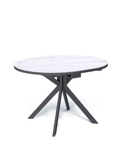 Стол KENNER DO1100 черный/керамика мрамор белый