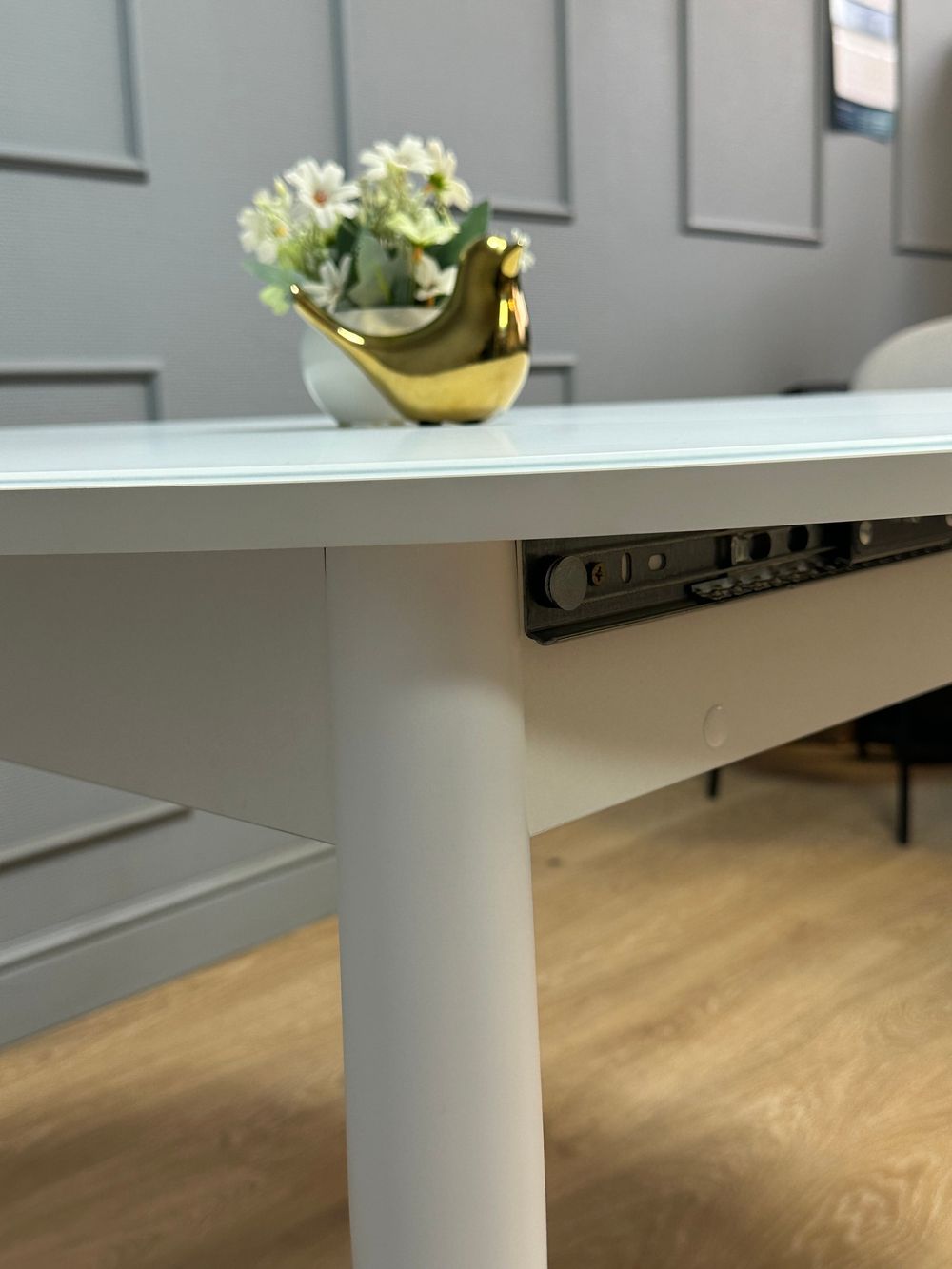 Стол KENNER K1000 венге/стекло крем сатин