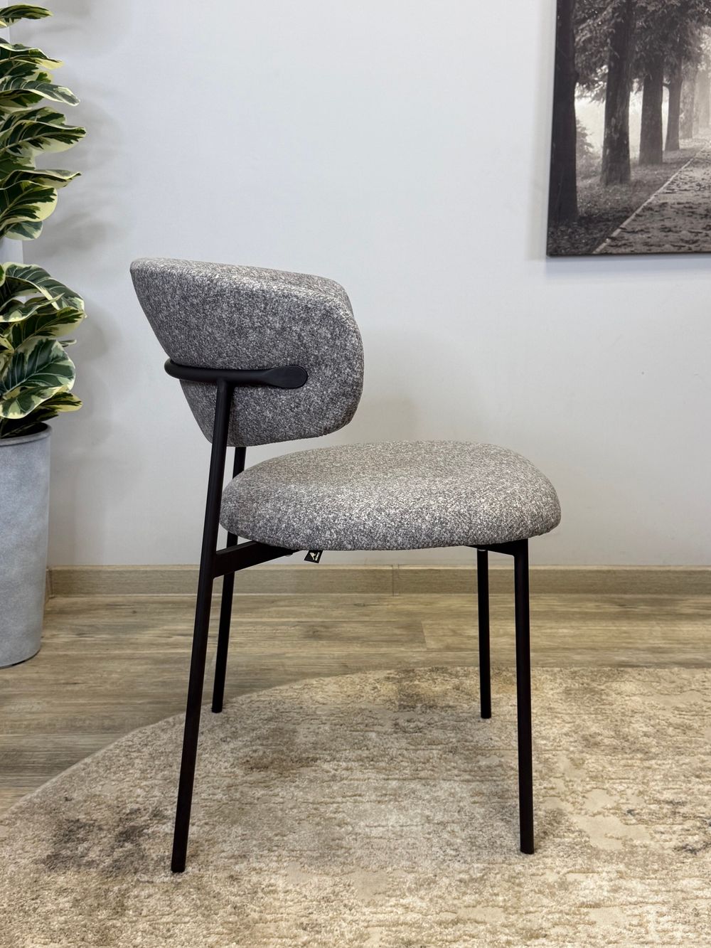 Стул KENNER 309SD черный/микробукле серый