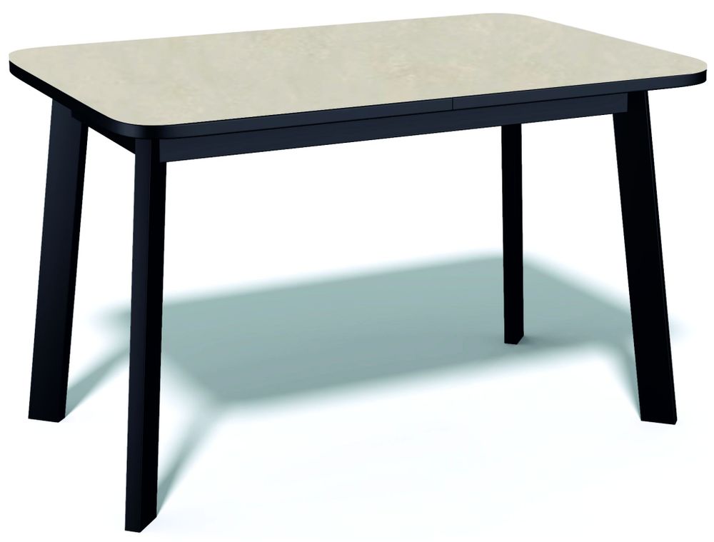 Стол Kenner AK1200, черный/керамика OKARA LIGHT YELLOW арт.170185