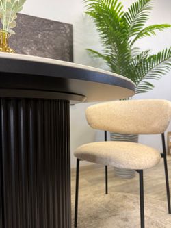 Стол Kenner LD900, черный/керамика мрамор белый глянец